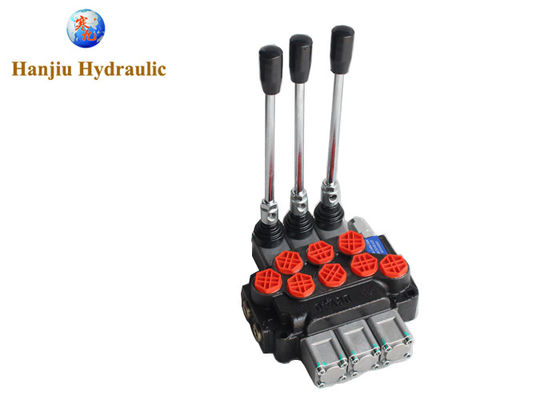 Salami Vemd6 21 Gpm Hydraulic Directional Control Valve Sae 10/12 Inlet / Outlet 3 Spool 4 Way 3 Pos Tandem Ctr