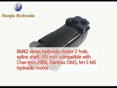 BMK2 series hydraulic motor 2 hole, spline shaft, 315 ml/r compatible with Char-lynn 2000, Danfoss OMS, M+S MS hydraulic motor
