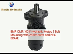 BMR OMR 100 F Hydraulic Motor, 2 Bolt Mounting with 25mm shaft and NEG BRAKE