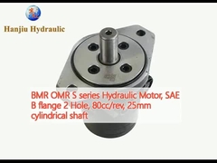 BMR OMR S series Hydraulic Motor, SAE B flange 2 Hole, 80cc/rev, 25mm cylindrical shaft