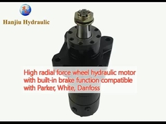 High radial force wheel hydraulic motor with built-in brake function compatible with Parker, White, Danfoss