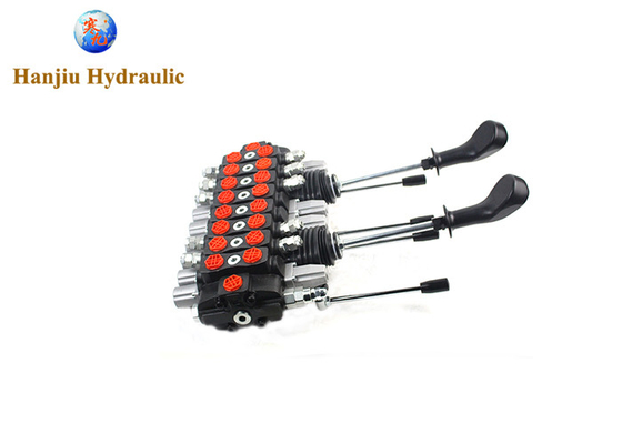 24 Gpm Hydraulic Sectional Valve SD8 With Joysticks Manual Hydraulic Control Valve