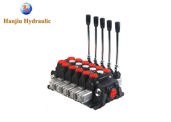 Hydraulic Directional Control Valve Dcv100 Manual High Pressure Valves 315 Bar 5 Spools For Cranes