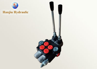 High Performance 2 Spool Hydraulic Valve / Hydraulic Control Valve 50 Bar Back Pressure