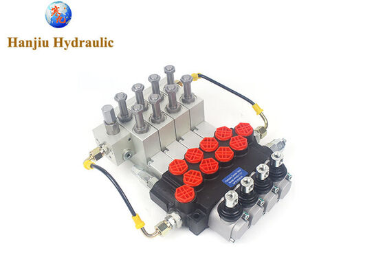 AKON Hydraulic monoblock valve pneumatic-electric valve with 4 spools