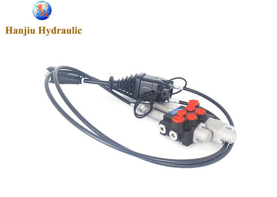 hydraulic monoblock valve 2spools 40liters valves with 1.5m cable, floating control