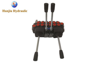 6P40 Joystick Hydraulic Directional Valve 40lpm Manual Control Valve Interchangeable Spool