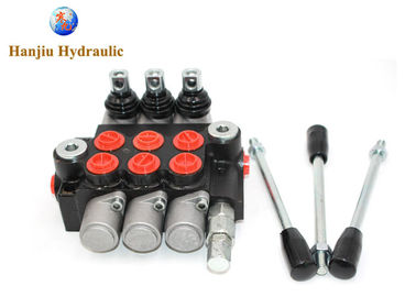 Hydraulic Loader Control Valve Three Spool 3 Way 2 Position Spring Center Spools