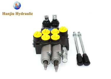 Hydraulic Distributors Control Valves Floating Position Double Acting Monoblock 2 Spools