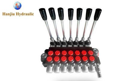 Hydraulic Control 7 Ways 40Liters Platform Manual Control Valve 7levers Standard BSP Ports