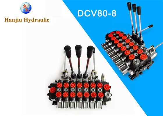 7 Spool 16 Gpm Backhoe Hydraulic Control Valve With 2 Joystick