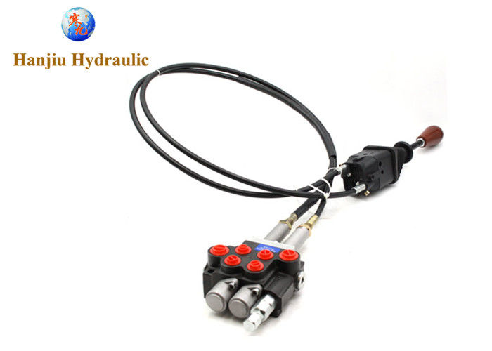 2 Spool Hydraulic Valve 40L/Min With Remote Cable Control For Truck