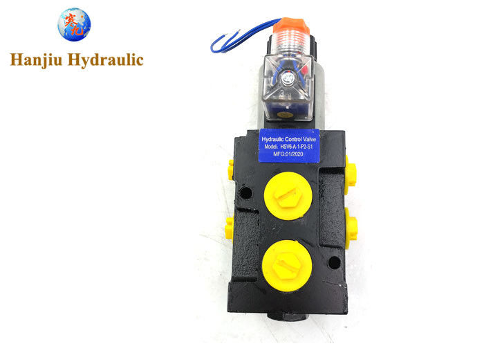 Flowfit Hydraulic 6-Way Solenoid Diverter Valve - Max Flow 50L/MIN, 3/8 BSP Ports