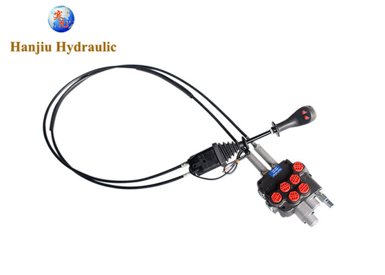 2 Spool 250 Bar Monoblock Control Valve Cable Joystick With Button