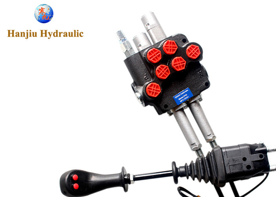 2 Spool 250 Bar Monoblock Control Valve Cable Joystick With Button