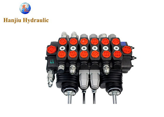 Hydrocontrol SD8 Series Hydraulic Joystick Control Valve 90 Liters 6 Levers With 2 Joysticks