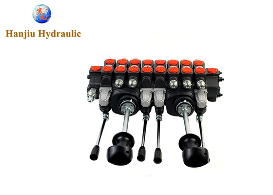 24 Gpm Hydraulic Sectional Valve SD8 With Joysticks Manual Hydraulic Control Valve