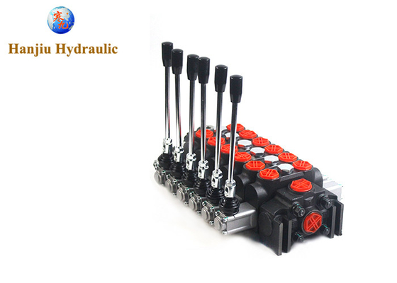 Manual High Pressure Hydraulic Valve Dcv120 350 Bar 6 Spools For Road Sweepers