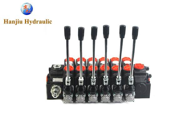 Manual High Pressure Hydraulic Valve Dcv120 350 Bar 6 Spools For Road Sweepers