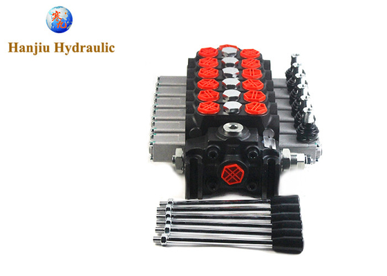 Manual High Pressure Hydraulic Valve Dcv120 350 Bar 6 Spools For Road Sweepers