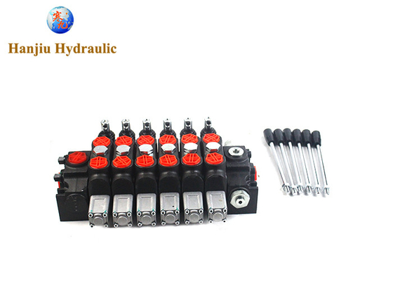 Sectional Directional Control Valves 36.8gpm Hydraulic Valves With 6 Control Lever For Dump Truck