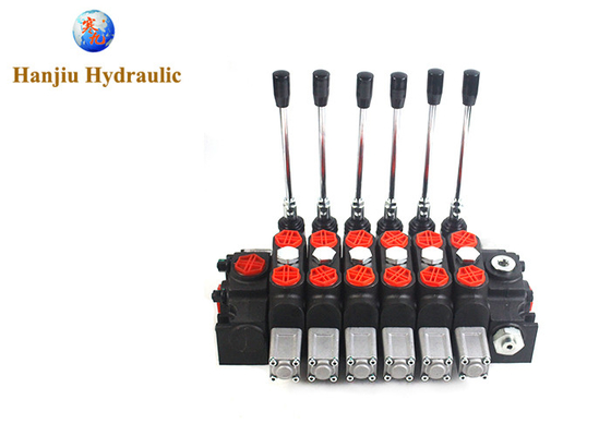 Sectional Directional Control Valves 36.8gpm Hydraulic Valves With 6 Control Lever For Dump Truck