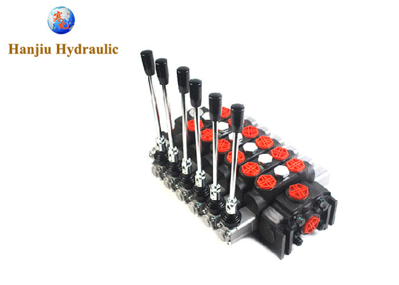 Sectional Directional Control Valves 36.8gpm Hydraulic Valves With 6 Control Lever For Dump Truck