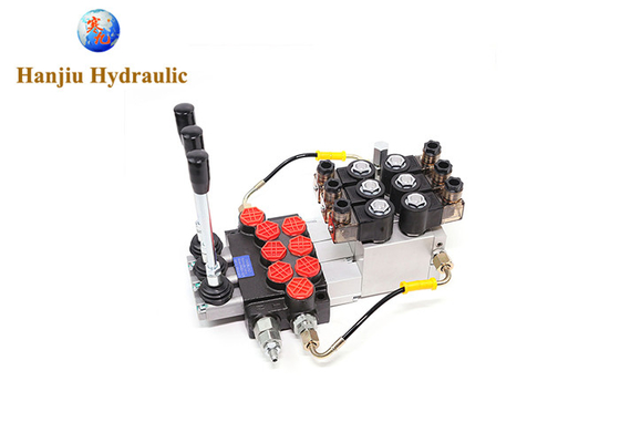 P40 4 Way 3 Position Spring Return Electrohydraulic Control 40 L/Min Monoblock Valves Hydraulic Control Valves