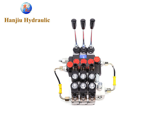 P40 4 Way 3 Position Spring Return Electrohydraulic Control 40 L/Min Monoblock Valves Hydraulic Control Valves