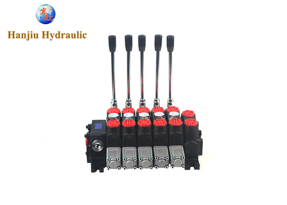 Sectional Valves 100 Lpm 5 Spool Hydraulic Valve Max Pressure 350 Bar For Industrial