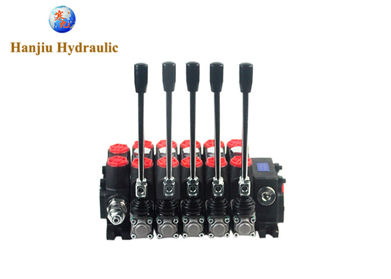 Sectional Valves 100 Lpm 5 Spool Hydraulic Valve Max Pressure 350 Bar For Industrial