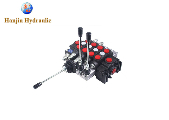 140lpm Manual Control Hydraulic Directional Control Valve 4 Spool 1 Joystick 350 Bar