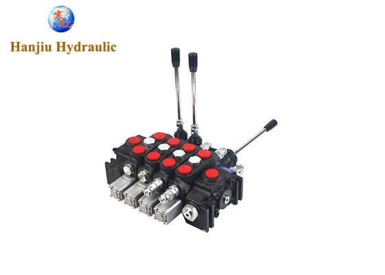 140lpm Manual Control Hydraulic Directional Control Valve 4 Spool 1 Joystick 350 Bar