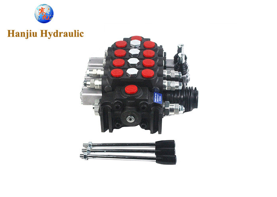 140lpm Manual Control Hydraulic Directional Control Valve 4 Spool 1 Joystick 350 Bar