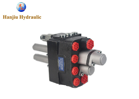 Hydraulic Monoblock Directional Control Valve 45 Liters 2 Spools G1/2 Ports Manual And Pneumatic Control