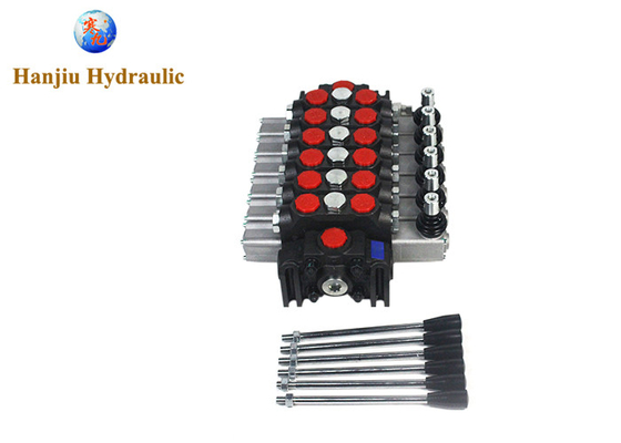 Mobile Directional Valves Dcv 200 Sectional 6 Levers Spring Centered Valves For Construction And Earth Moving Machines