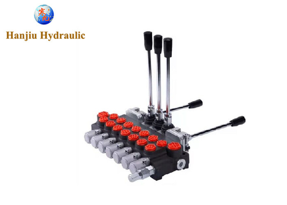 mini excavators, backhoe Loaders Hydraulic  monoblock valves with 2 joysticks P40 7 spool valve