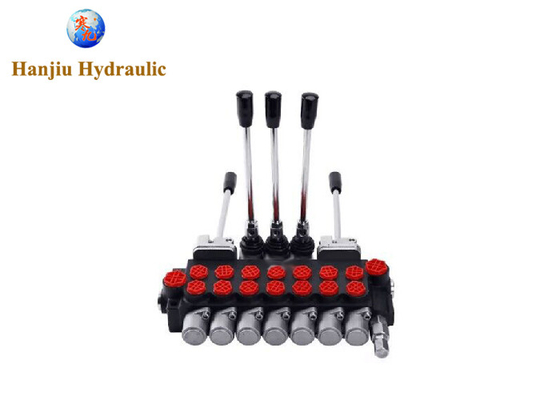 mini excavators, backhoe Loaders Hydraulic  monoblock valves with 2 joysticks P40 7 spool valve