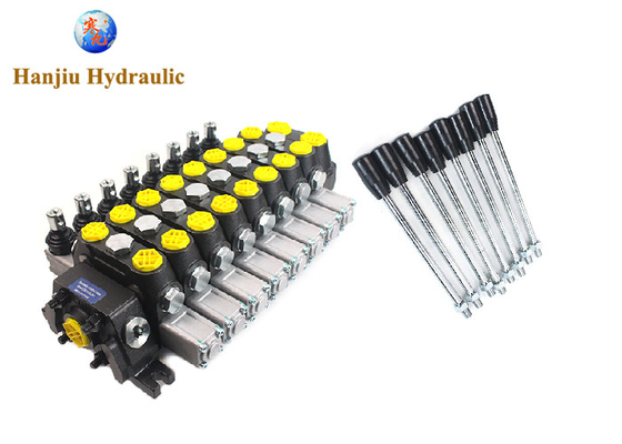 Hydraulic Modular Control DCV-100 L/MIN 8 Lever With Spring Return Type For Combine Harvester