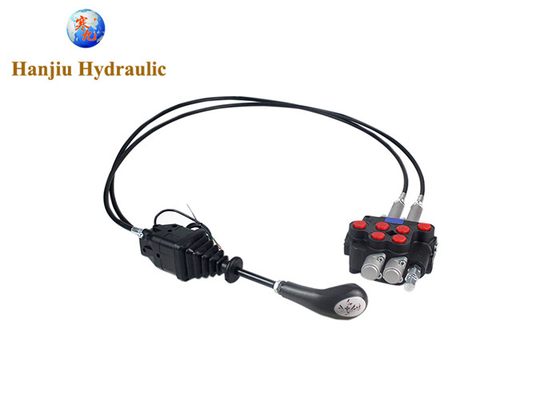2 Spools 80 Liters 250 Bar Monoblock Control Valve Cable Joystick With Button For Tractor Hydraulic Valve