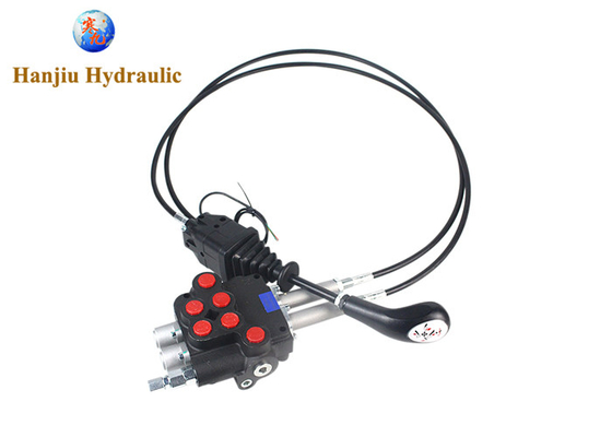 2 Spools 80 Liters 250 Bar Monoblock Control Valve Cable Joystick With Button For Tractor Hydraulic Valve