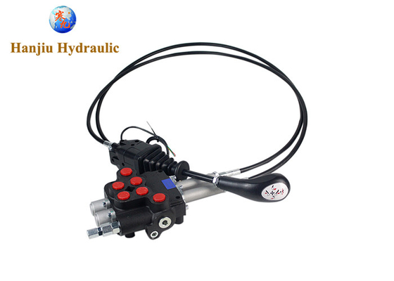 2P80 Hydraulic Control Valve 80 Liter 2 Spool Joystick With 1.5 Meter Cable And 2 Buttons