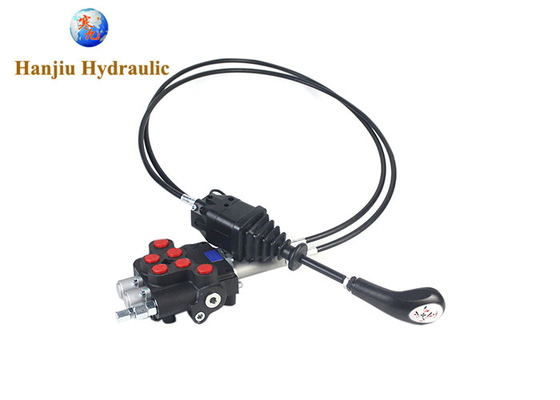 2P80 Hydraulic Control Valve 80 Liter 2 Spool Joystick With 1.5 Meter Cable And 2 Buttons