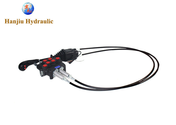 2P80 Hydraulic Control Valve 80 Liter 2 Spool Joystick With 1.5 Meter Cable And 2 Buttons