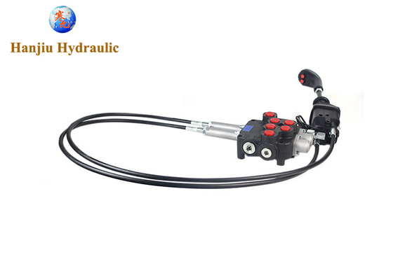 2P80 Hydraulic Control Valve 80 Liter 2 Spool Joystick With 1.5 Meter Cable And 2 Buttons