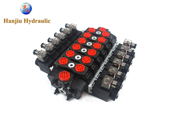 Hydraulic Multiple Sectional Directional Control Valve Hssd8 21gpm 12V 315 Bar Electric Valve
