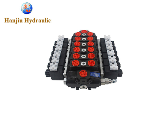 HSSD8DC 6 Spool Solenoid Directional Hydraulic Control Valve Fit For Agriculture Tractor And Construction Sanitation Mining