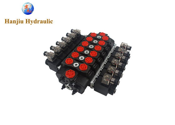 HSSD8DC 6 Spool Solenoid Directional Hydraulic Control Valve Fit For Agriculture Tractor And Construction Sanitation Mining