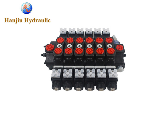 HSSD8DC 6 Spool Solenoid Directional Hydraulic Control Valve Fit For Agriculture Tractor And Construction Sanitation Mining