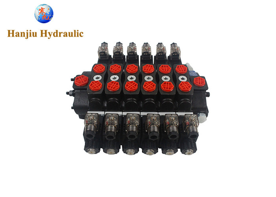 HSSD8DC 6 Spool Solenoid Directional Hydraulic Control Valve Fit For Agriculture Tractor And Construction Sanitation Mining